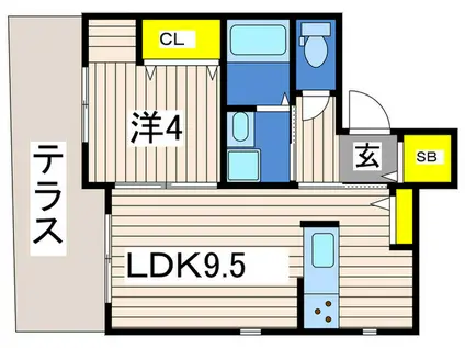 西戸部町計画(1LDK/1階)の間取り写真
