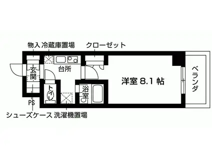 大須レジデンス(1K/9階)の間取り写真