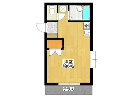 ピュアパレス(ワンルーム/2階)の間取り写真