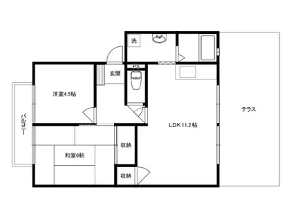 サンコーポ野田II(2LDK/1階)の間取り写真