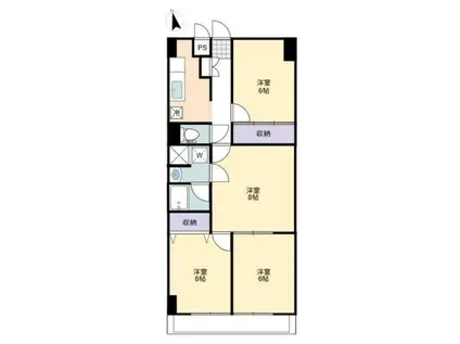 ドム本厚木(4K/4階)の間取り写真