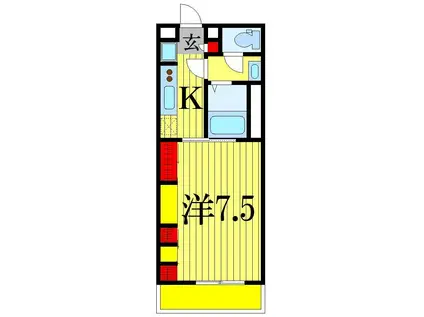 LIVLI・MILKY WAY(1K/1階)の間取り写真