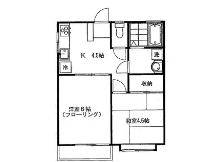 ファレスタ柏(2K/1階)の間取り写真