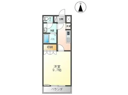 アメニティーハイツ(1K/1階)の間取り写真