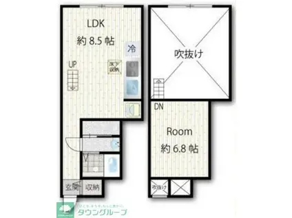 世田谷セントラル(1LDK/1階)の間取り写真