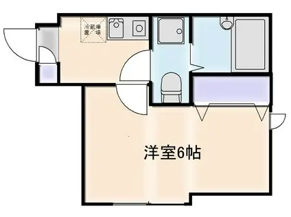 ザ・ファルティ汐入(1K/2階)の間取り写真