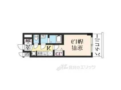 アドバンス京都エーデル216(1K/2階)の間取り写真