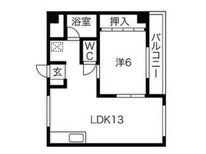 栄勝ビル(1LDK/3階)の間取り写真