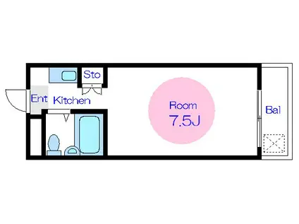 クリアメゾン王子神谷(ワンルーム/3階)の間取り写真