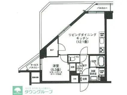アイルプレミアム押上ノルド(1LDK/4階)の間取り写真