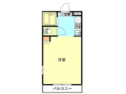 ハイツ長田(ワンルーム/1階)の間取り写真