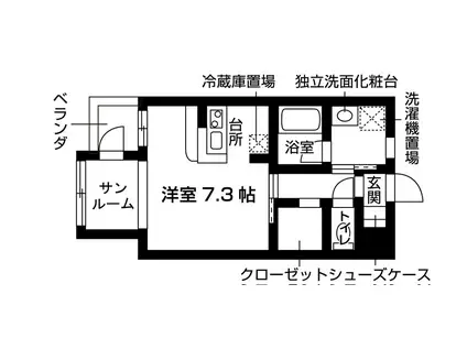 エスト日比野(1K/5階)の間取り写真