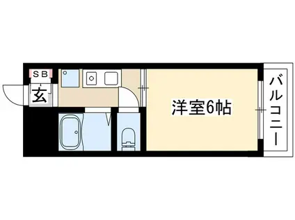 ナビシティ上社(1K/4階)の間取り写真