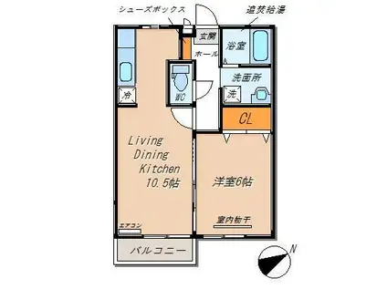 フルール大町(1LDK/1階)の間取り写真
