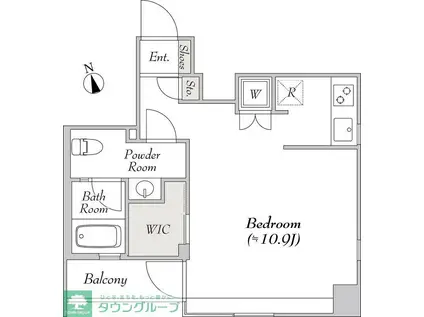 BLUROCK銀座イースト(1K/4階)の間取り写真