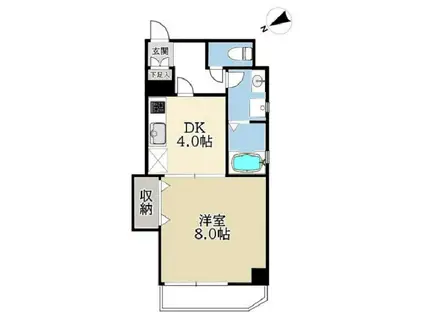 都営浅草線 浅草駅(東武・都営・メトロ) 徒歩4分 12階建 築24年(1DK/4階)の間取り写真