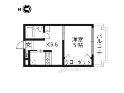 メゾン・ド・リビエール(1K/3階)の間取り写真