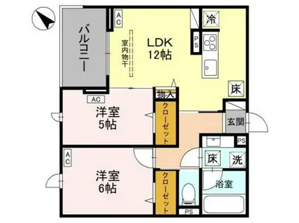 D-ROOM美園2丁目PJ(2LDK/1階)の間取り写真