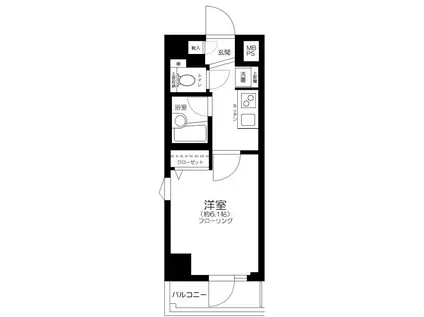 ステージグランデ南麻布(1K/10階)の間取り写真