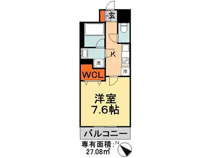 都賀新盛堂ビル(1K/4階)の間取り写真