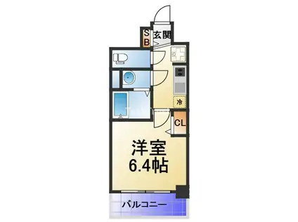NSマンション都島(1K/8階)の間取り写真