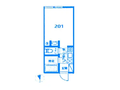 ルート菊名(ワンルーム/2階)の間取り写真