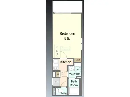 AGRACES小竹向原(1K/4階)の間取り写真