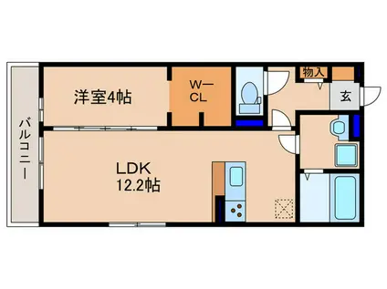 D-ROOM平井A棟(1LDK/3階)の間取り写真
