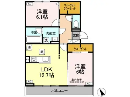 D-AVANCE MH(2LDK/3階)の間取り写真
