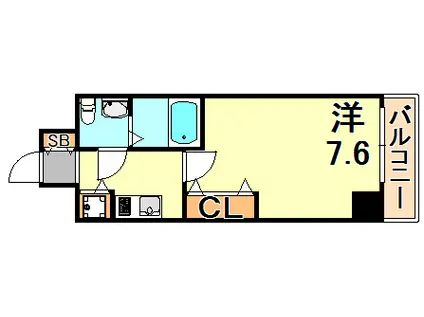 S-RESIDENCE神戸磯上通(1K/10階)の間取り写真