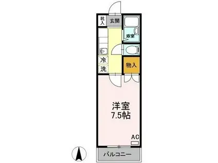 メゾン本庄 A棟(1K/1階)の間取り写真