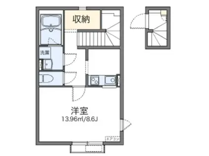 レオネクストエストレリータ(1K/2階)の間取り写真