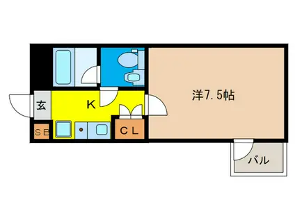 RX東寺(1K/1階)の間取り写真