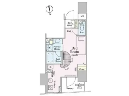 ロイジェントパークス四ツ谷(ワンルーム/7階)の間取り写真