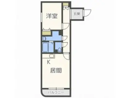 フォルテ616(1LDK/4階)の間取り写真