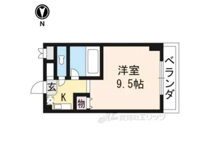 カルテットKOBORI B棟(1K/5階)の間取り写真