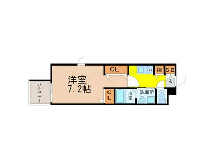 パルティール黒川アネックス(1K/3階)の間取り写真