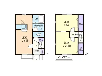 KAZE&杜西(2LDK/1階)の間取り写真