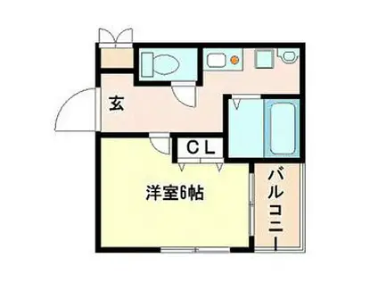 アイファースト緑橋(1K/2階)の間取り写真