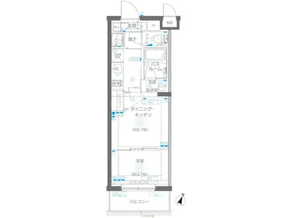 ZOOM蒲田イースト(1DK/2階)の間取り写真