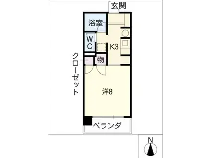 第5庭園ビル(1K/1階)の間取り写真