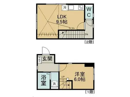 L&RII(1LDK/1階)の間取り写真