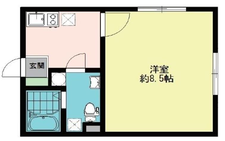 クレア高円寺(1K/3階)の間取り写真