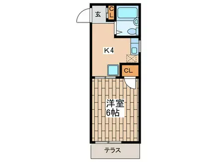 コーポ吉田(1K/2階)の間取り写真