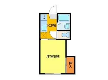 セレッソ桜木(1K/2階)の間取り写真