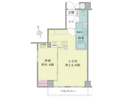 ボヌール緑園(1LDK/3階)の間取り写真