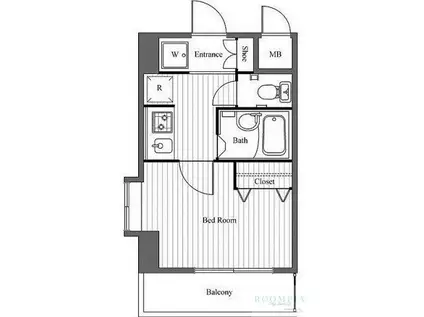 ディモーラ都立大学(1K/9階)の間取り写真