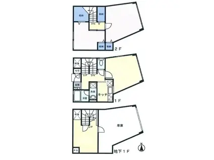 若林PREMHILLS(3LDK/2階)の間取り写真