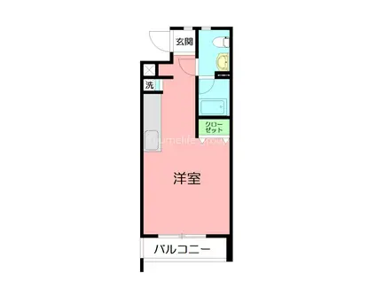 エーフラッツ(ワンルーム/1階)の間取り写真