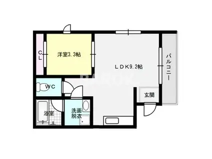 ドリームパレス松島(1LDK/1階)の間取り写真